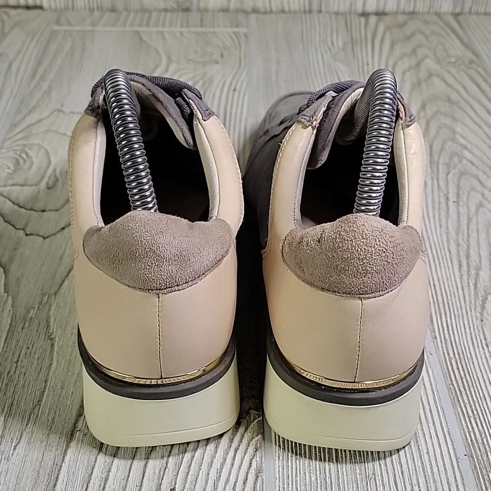 Louise et Cie Berlena Grey Leather Lace Up Sneakers Womens Size 7.5 - Picture 5 of 13